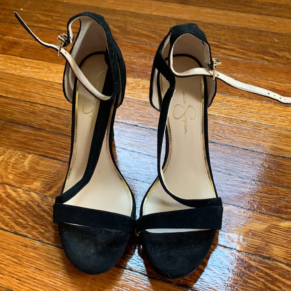 Never worn black suede heels by Jessica Simpson